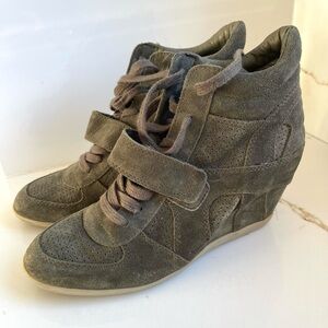 Ash Bowie Suede Wedge Sneakers size 9.5